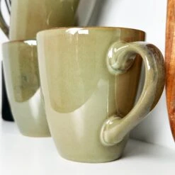 Darthome Limited 4pc Stoneware Reactive Glaze 400ml Mugs - Green -Decor Garden Shop 8 f08943a6 7038 4998 91f8 ba03cac9b734