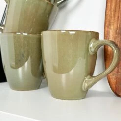 Darthome Limited 4pc Stoneware Reactive Glaze 400ml Mugs - Green -Decor Garden Shop 9 da28107f 4a7f 4feb 9aef 8ab4cacfa44a