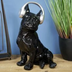 Darthome Limited Glossy Black French Bulldog With Headphones