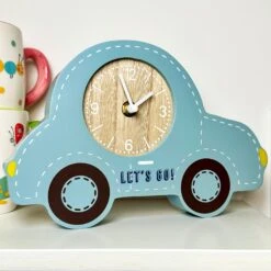 Darthome Limited Blue Car Childrens Clock