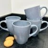 Darthome Limited 4pc Stoneware Reactive Glaze 400ml Mugs - Grey