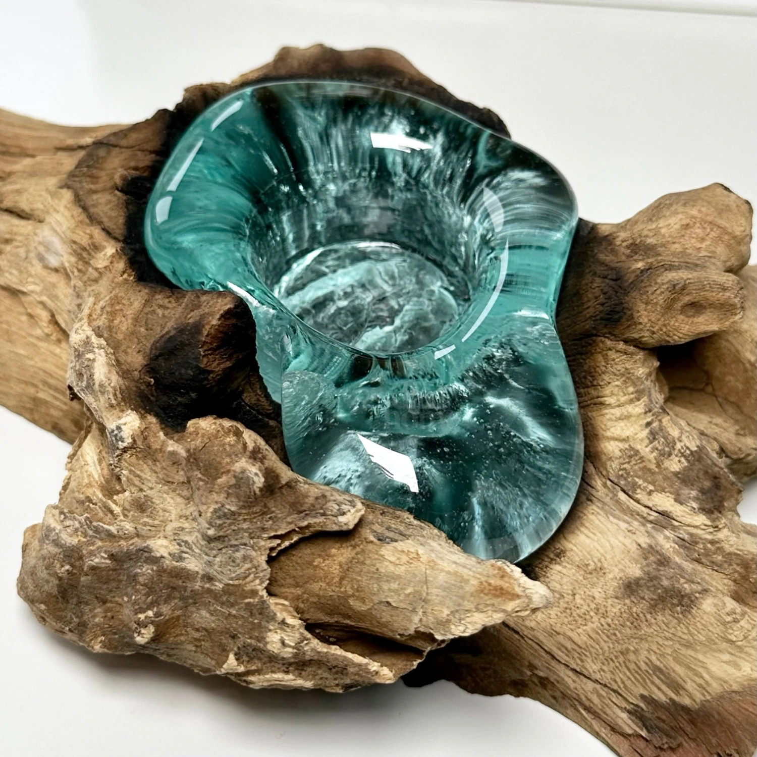 Darthome Limited Molten Tea Light Holder On Teak Root Stand 4 Darthome Limited Molten Tea Light Holder On Teak Root Stand - Image 4