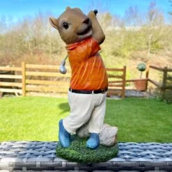 Darthome Limited Novelty Resin Golfing Squirrel Ornament