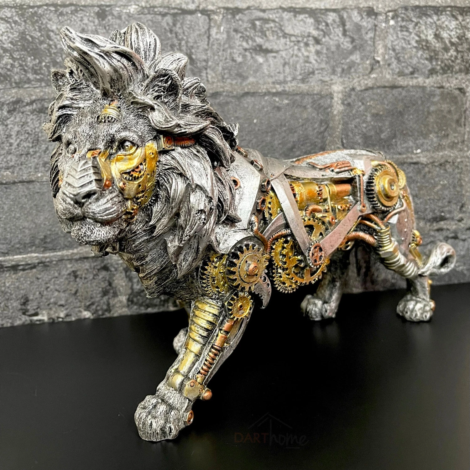 Darthome Limited Silver Steampunk Lion Ornament 1 Darthome Limited Silver Steampunk Lion Ornament