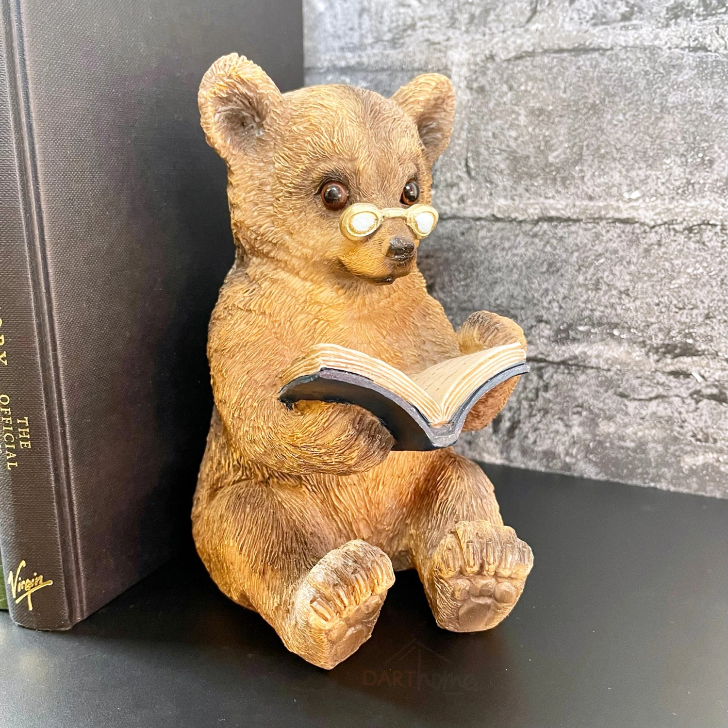 Darthome Limited Resin Reading Fox & Bear Animal Bookends 2 Darthome Limited Resin Reading Fox & Bear Animal Bookends - Image 2