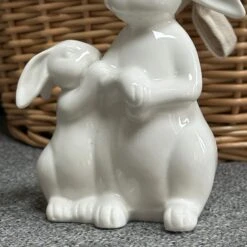 Darthome Limited White Easter Rabbits Figurine -Decor Garden Shop IMG 4099