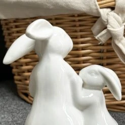 Darthome Limited White Easter Rabbits Figurine -Decor Garden Shop IMG 4101
