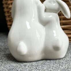 Darthome Limited White Easter Rabbits Figurine -Decor Garden Shop IMG 4102