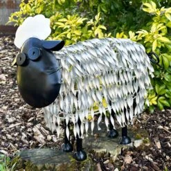 Darthome Limited White Metal Garden Sheep Statue Large