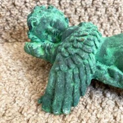 Darthome Limited Verdigris Cast Iron Sleeping Cherub Ornament -Decor Garden Shop IMG 5033.JPEG edited2
