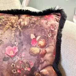 Darthome Limited Fringed Boho Floral Velvet Cushion 8 Darthome Limited Fringed Boho Floral Velvet Cushion -Decor Garden Shop IMG 5236 JPEG