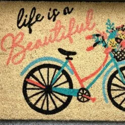 Darthome Limited Life Is Beautiful Script Bicycle Coir Door Mat 9 Darthome Limited Life Is Beautiful Script Bicycle Coir Door Mat -Decor Garden Shop IMG 5355 JPEG