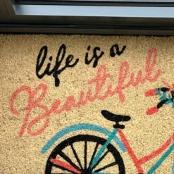 Darthome Limited Life Is Beautiful Script Bicycle Coir Door Mat 10 Darthome Limited Life Is Beautiful Script Bicycle Coir Door Mat -Decor Garden Shop IMG 5356 JPEG