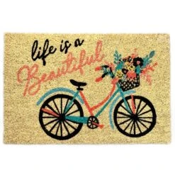 Darthome Limited Life Is Beautiful Script Bicycle Coir Door Mat 13 Darthome Limited Life Is Beautiful Script Bicycle Coir Door Mat -Decor Garden Shop IMG 5359.JPEGcopy