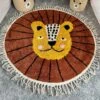 Darthome Limited Tufted Cotton Lion Floor Rug With Tassels
