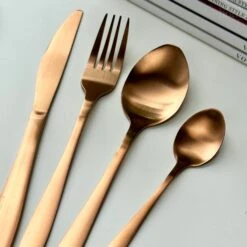 Darthome Limited Copper Stainless Steel 16 Piece Cutlery Set