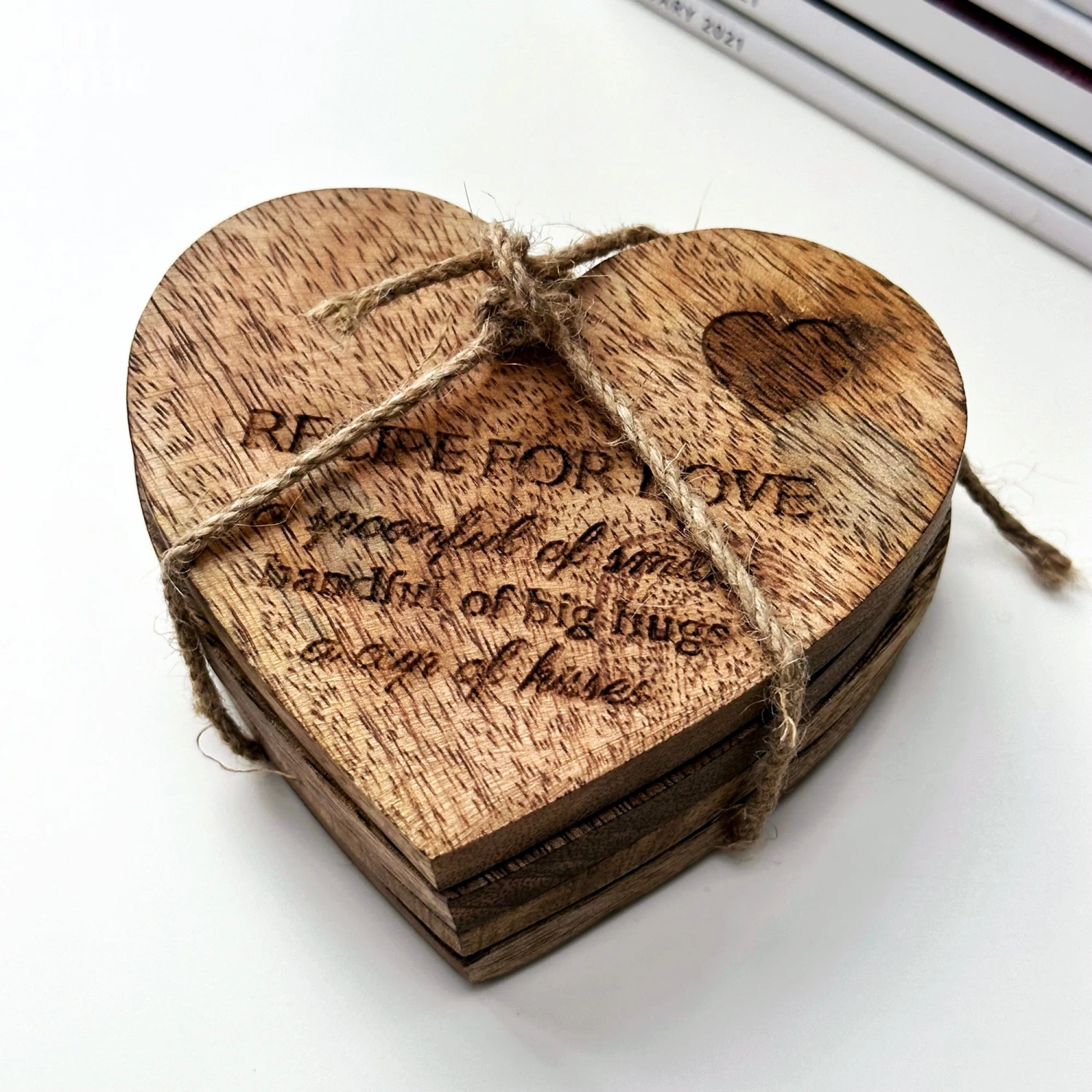 Darthome Limited Set Of Love Heart Recipe For Life Coasters 3 Darthome Limited Set Of Love Heart Recipe For Life Coasters - Image 3