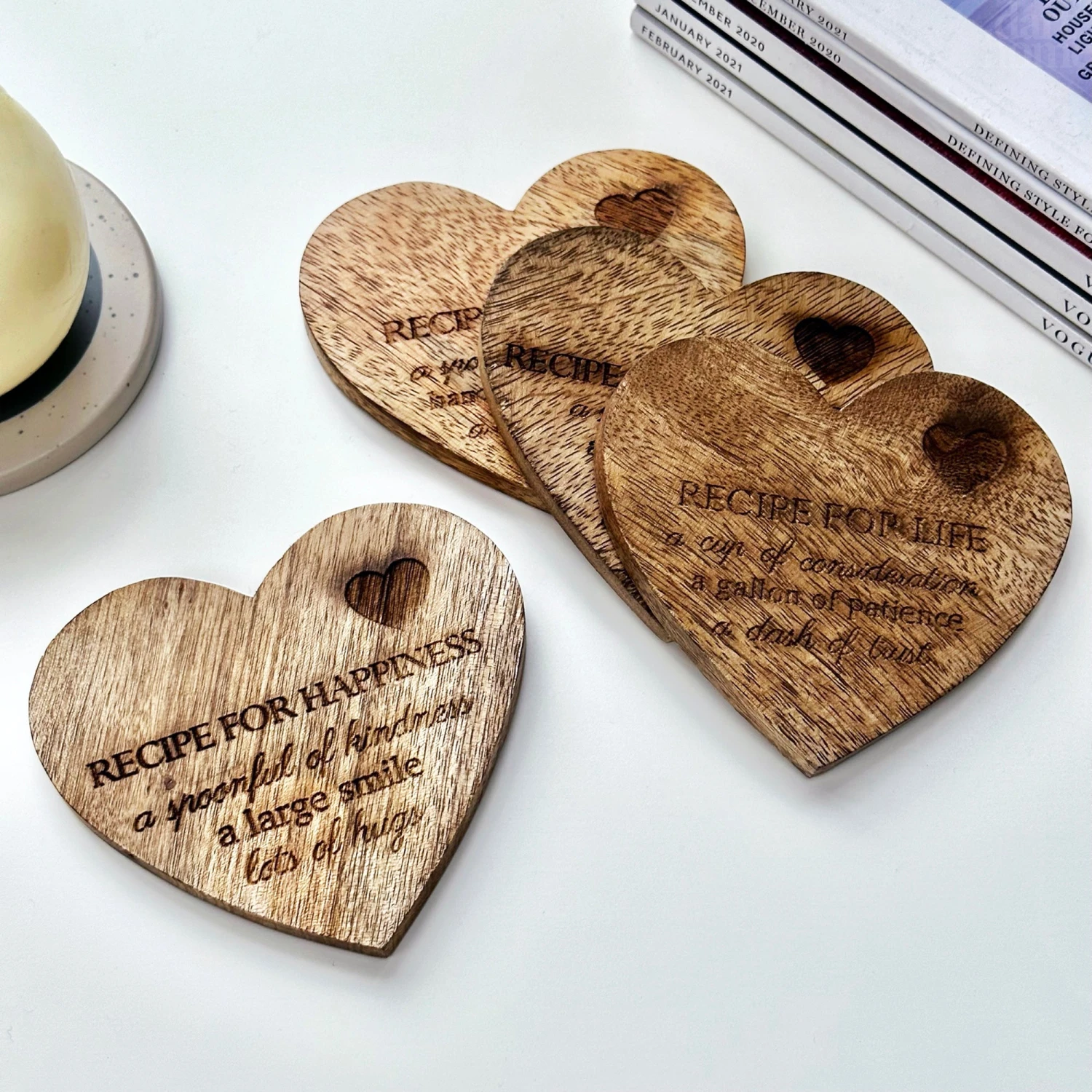 Darthome Limited Set Of Love Heart Recipe For Life Coasters 1 Darthome Limited Set Of Love Heart Recipe For Life Coasters