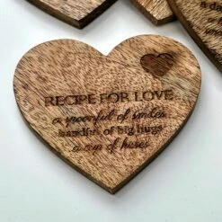 Darthome Limited Set Of Love Heart Recipe For Life Coasters 12 Darthome Limited Set Of Love Heart Recipe For Life Coasters -Decor Garden Shop IMG 5521 JPEG