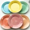 Darthome Limited Set Of 6 Stoneware Rainbow Dessert Plates