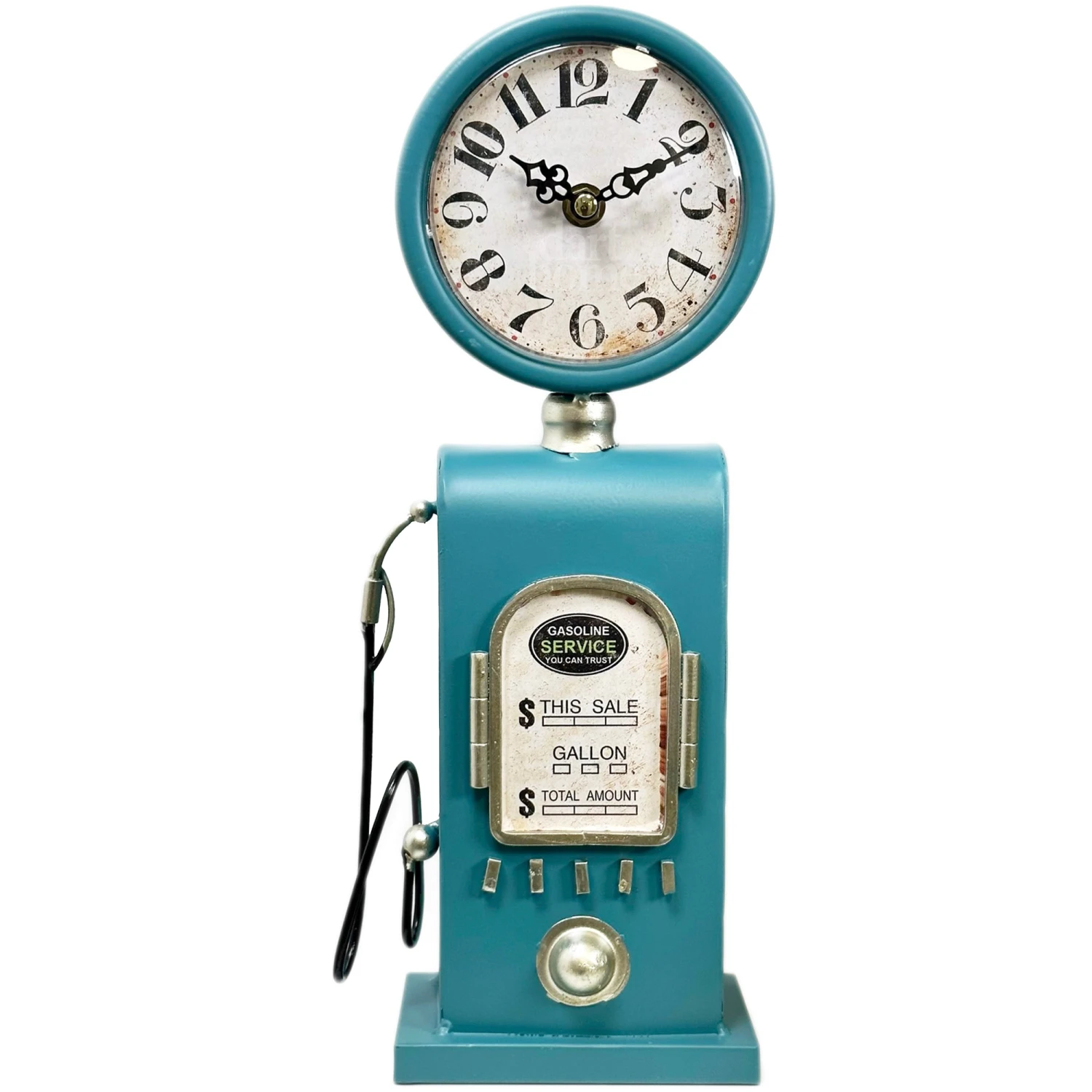 Darthome Limited Blue Petrol Pump Table Clock 7 Darthome Limited Blue Petrol Pump Table Clock - Image 7