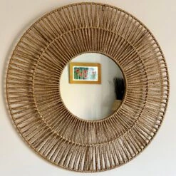Darthome Limited Woven Paper Rope Wall Mirror 70cm X 70cm