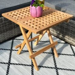 Darthome Limited Teak Square Folding Picnic Table