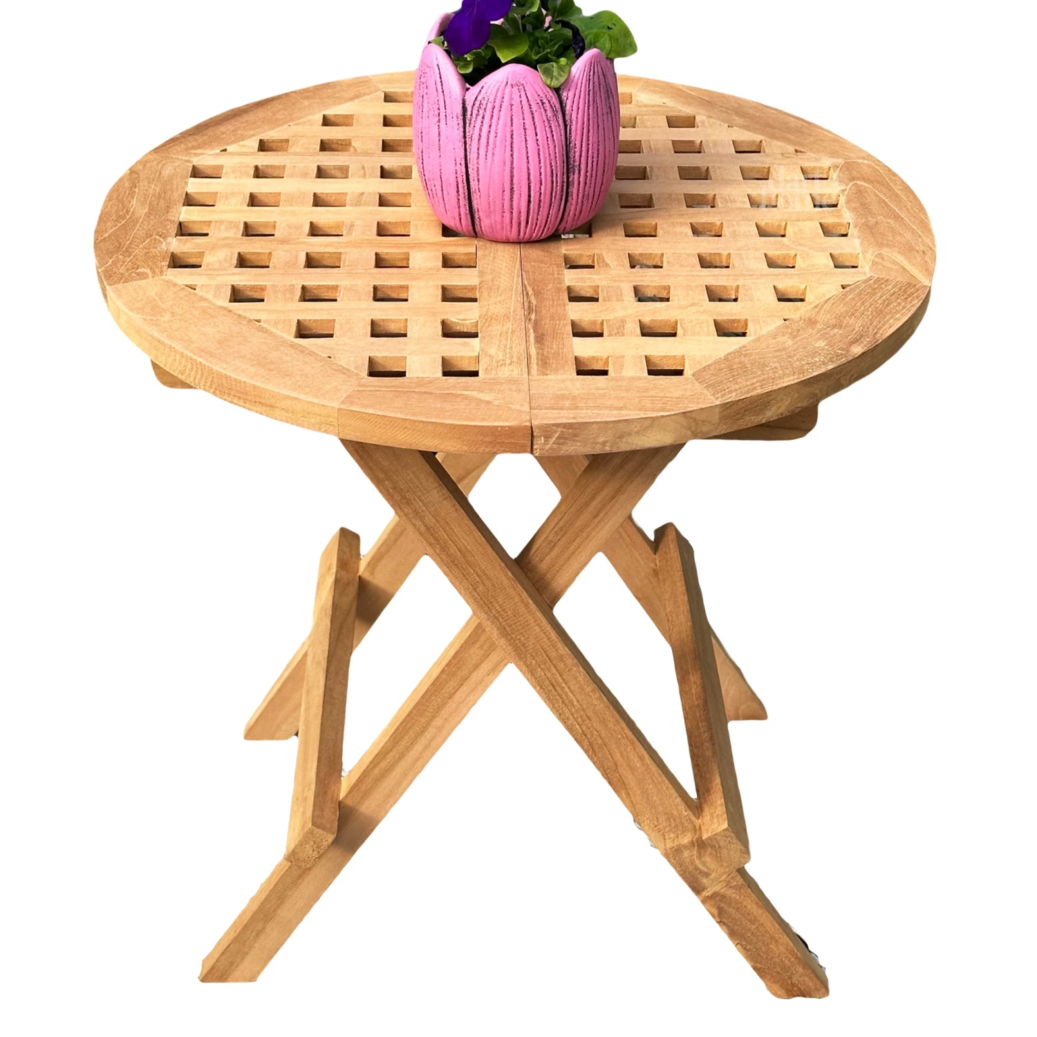 Darthome Limited Teak Round Folding Picnic Table 5 Darthome Limited Teak Round Folding Picnic Table - Image 5