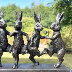 Darthome Limited Antique Gold Five Dancing Hares Sculpture -Decor Garden Shop IMG 6763.JPEG edited51