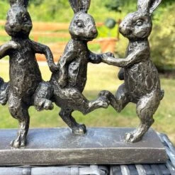 Darthome Limited Antique Gold Five Dancing Hares Sculpture 8 Darthome Limited Antique Gold Five Dancing Hares Sculpture -Decor Garden Shop IMG 6764.JPEG edited52 1