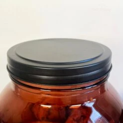 Darthome Limited Amber Glass Flour Storage Jar With Black Lid -Decor Garden Shop IMG 6858.JPEG edited107