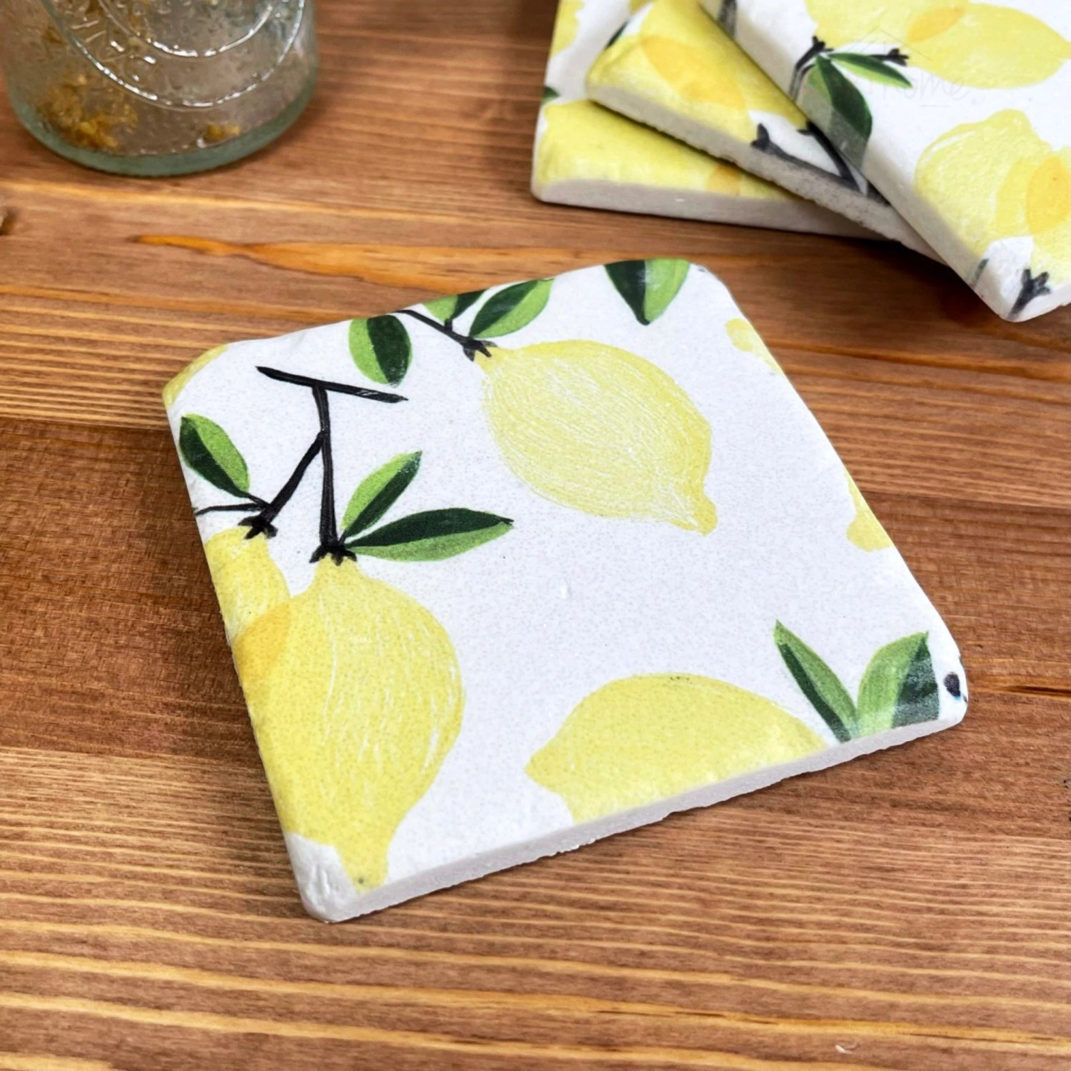 Darthome Limited Set Of 4 Resin Lemon Tree Coasters 2 Darthome Limited Set Of 4 Resin Lemon Tree Coasters - Image 2