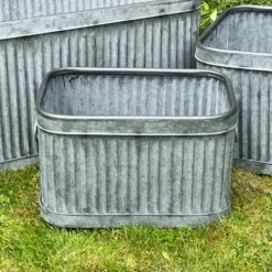 Darthome Limited Set Of 3 Galvanised Rectangle Tub Planters 9 Darthome Limited Set Of 3 Galvanised Rectangle Tub Planters -Decor Garden Shop IMG 8126 JPEG