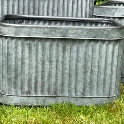 Darthome Limited Set Of 3 Galvanised Rectangle Tub Planters 12 Darthome Limited Set Of 3 Galvanised Rectangle Tub Planters -Decor Garden Shop IMG 8129 JPEG