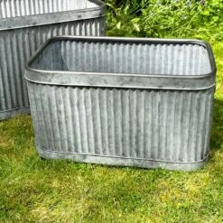 Darthome Limited Set Of 3 Galvanised Rectangle Tub Planters 13 Darthome Limited Set Of 3 Galvanised Rectangle Tub Planters -Decor Garden Shop IMG 8130 JPEG