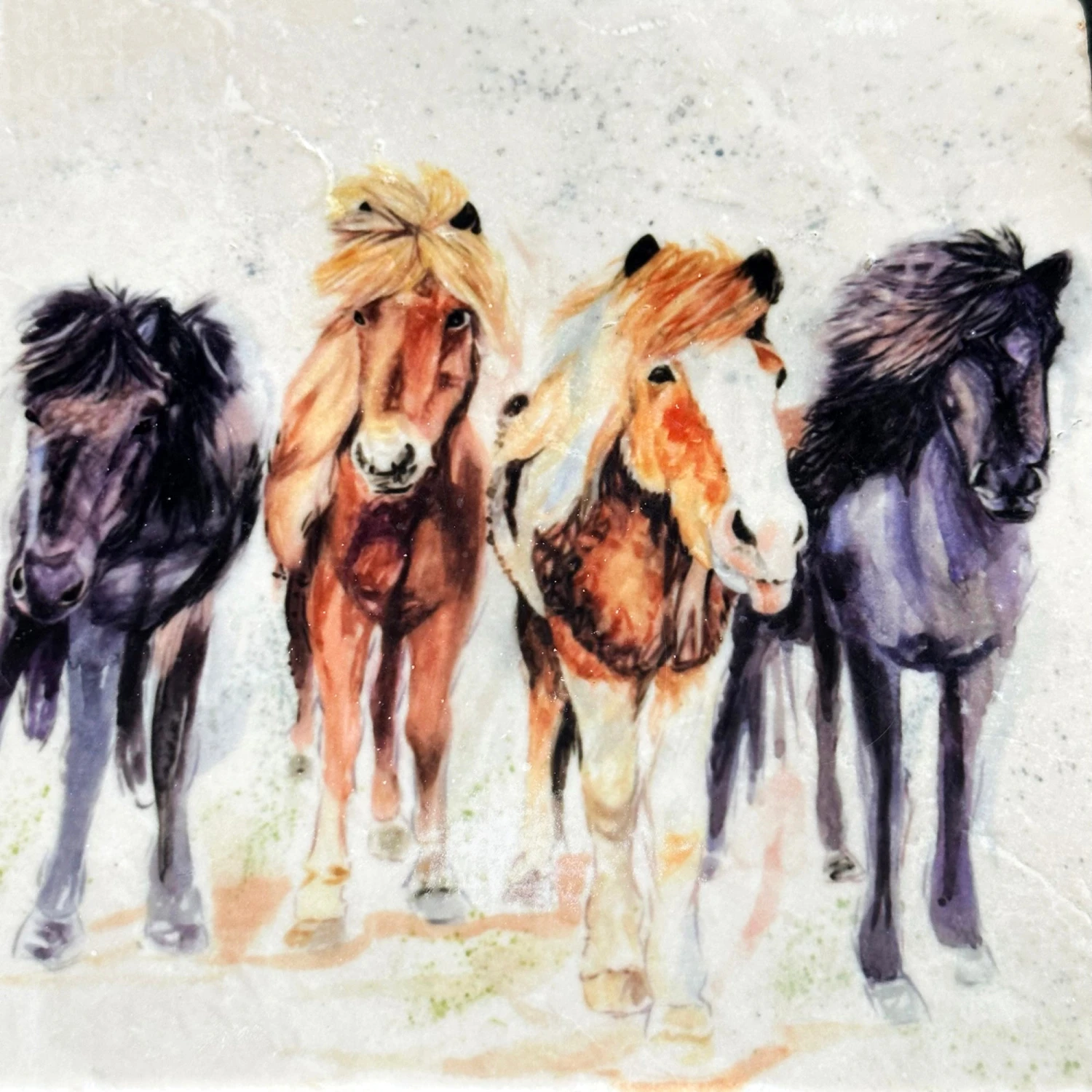 Darthome Limited Handmade Marble Pony Club Trivet 2 Darthome Limited Handmade Marble Pony Club Trivet - Image 2