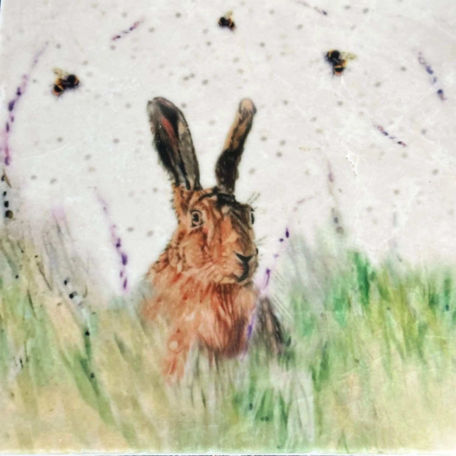 Darthome Limited Handmade Marble Hare Trivet 2 Darthome Limited Handmade Marble Hare Trivet - Image 2