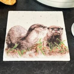 Darthome Limited Marble Otter Tales Trivet -Decor Garden Shop IMG 8455 JPEG