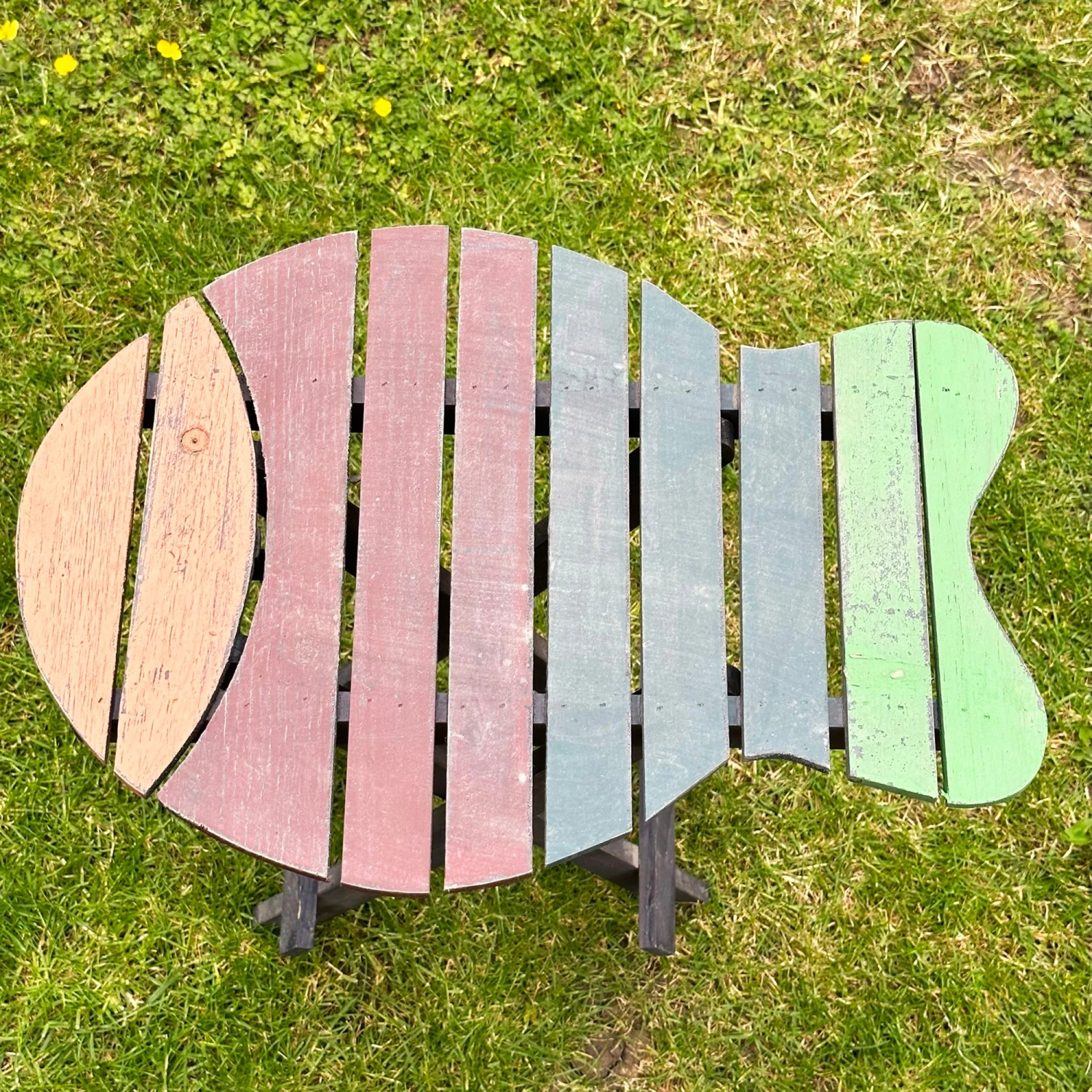 Darthome Limited Rustic Wooden Folding Fish Table 2 Darthome Limited Rustic Wooden Folding Fish Table - Image 2