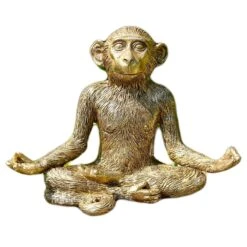 Darthome Limited Gold Yoga Monkey Figurine A -Decor Garden Shop IMG 8811copy