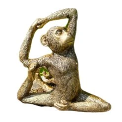 Darthome Limited Gold Yoga Monkey Figurine B -Decor Garden Shop IMG 8825copy 1