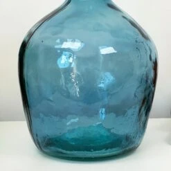 Darthome Limited Recycled Glass Large Teal Bottle Vase -Decor Garden Shop IMG 9091 JPEG