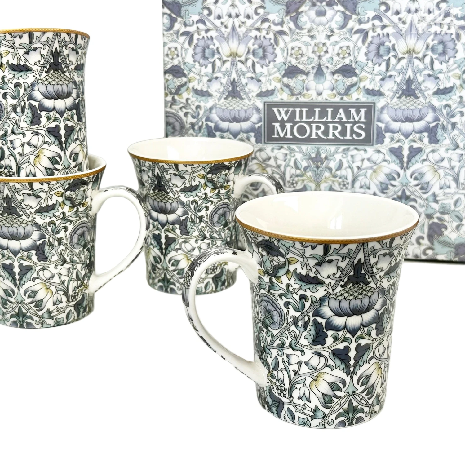 Darthome Limited Set Of 4 William Morris Lodden Mugs Giftboxed 2 Darthome Limited Set Of 4 William Morris Lodden Mugs Giftboxed - Image 2