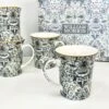 Darthome Limited Set Of 4 William Morris Lodden Mugs Giftboxed