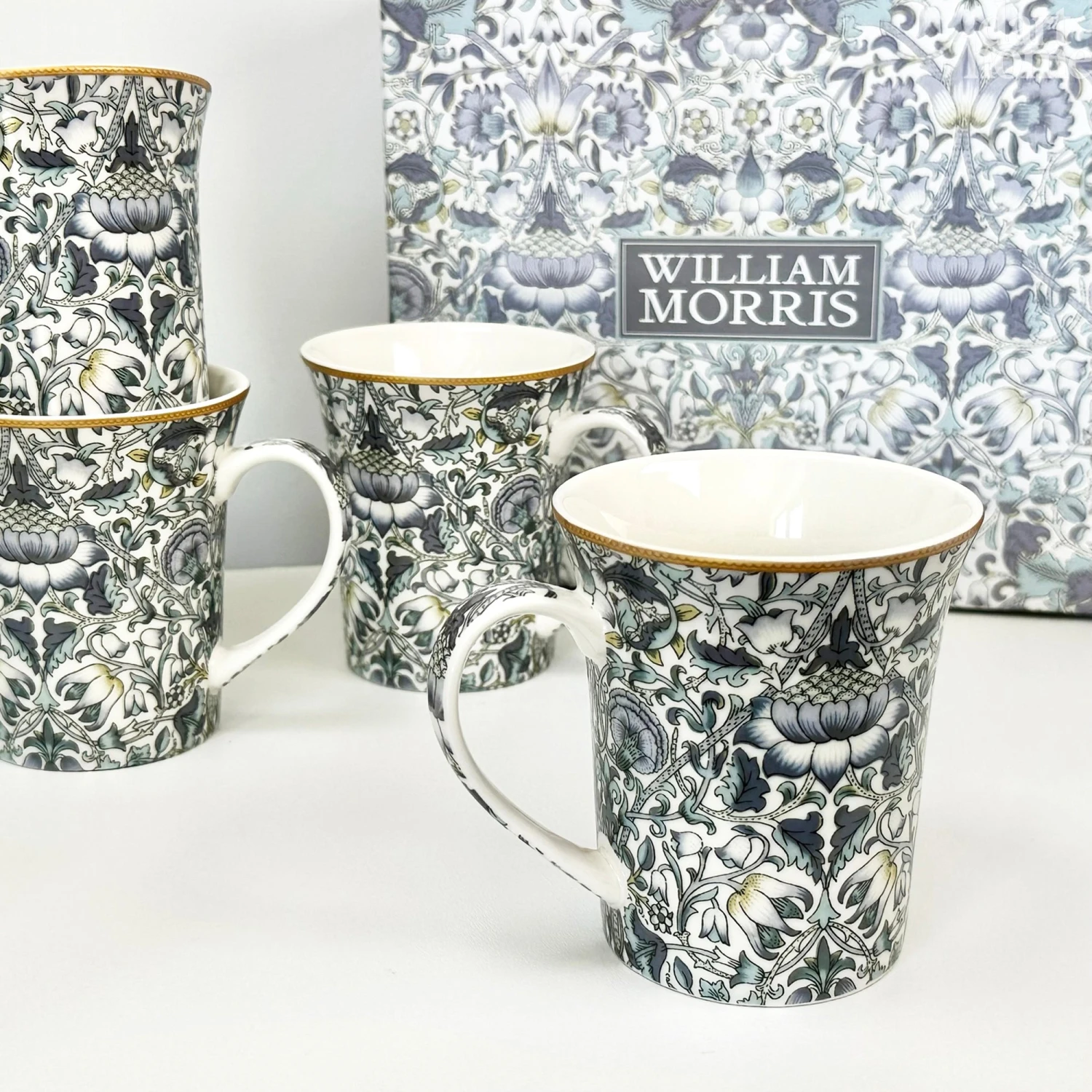 Darthome Limited Set Of 4 William Morris Lodden Mugs Giftboxed 1 Darthome Limited Set Of 4 William Morris Lodden Mugs Giftboxed