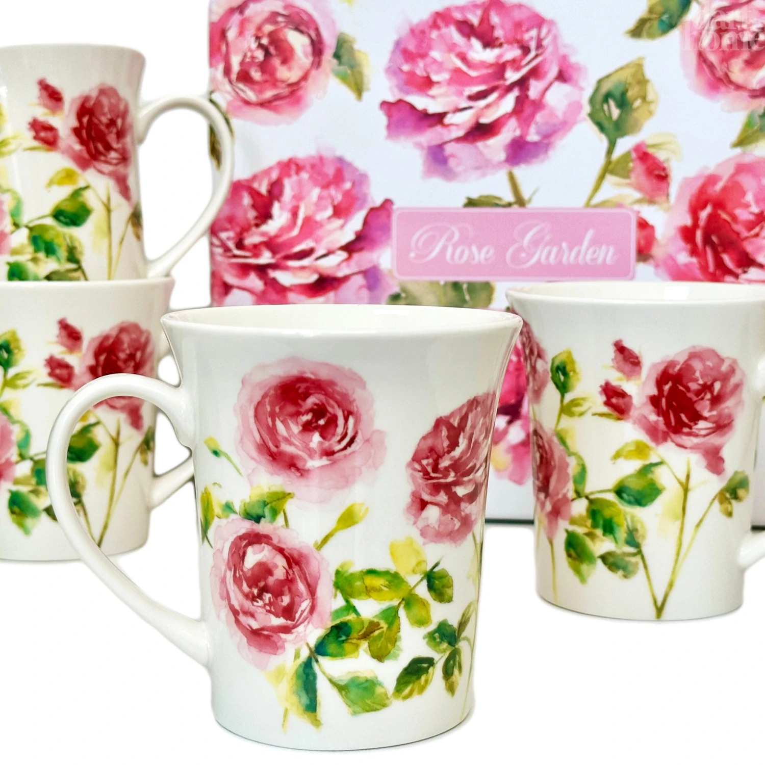 Darthome Limited Set Of 4 Pink Rose Garden Mugs Giftboxed 6 Darthome Limited Set Of 4 Pink Rose Garden Mugs Giftboxed - Image 6