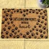 Darthome Limited Cats Leave Paw Prints On Your Hearts Coir Doormat
