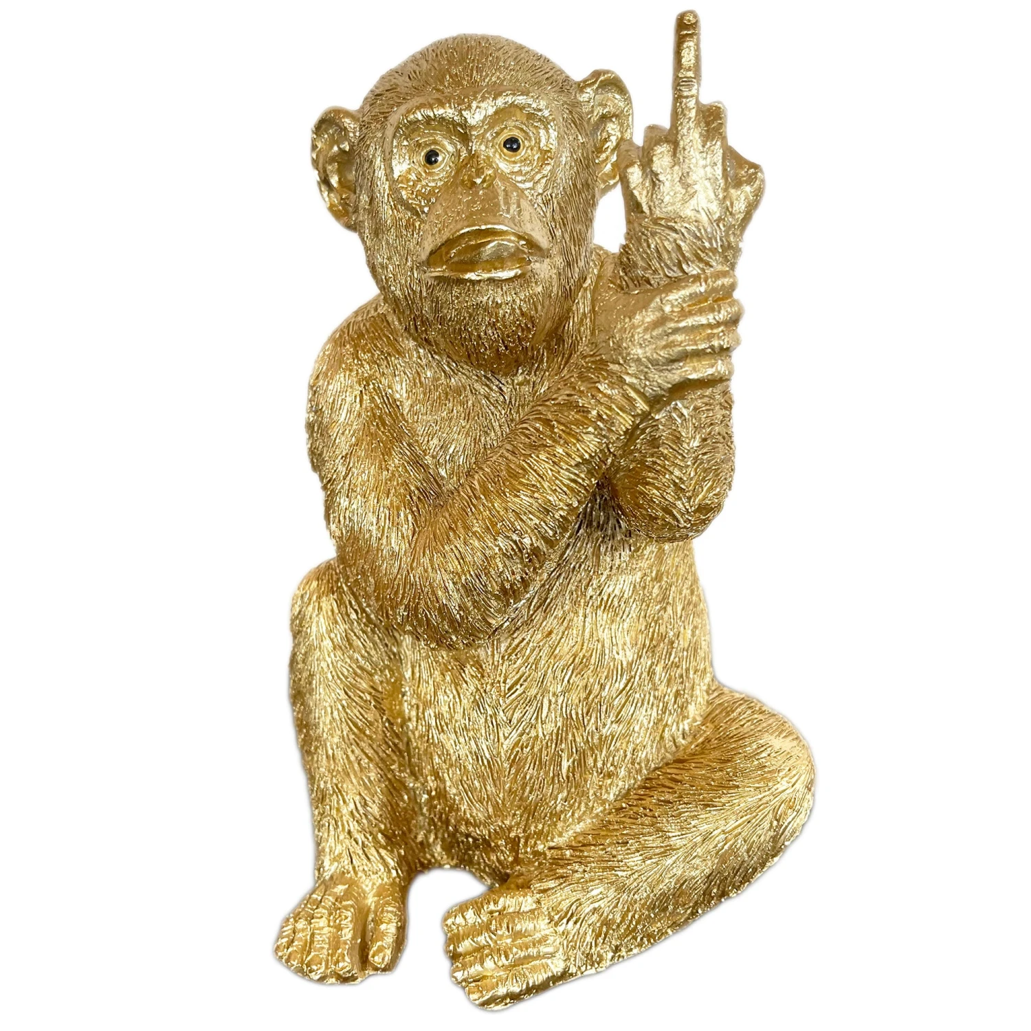 Darthome Limited Gold Up Yours Monkey Ornament 11x19x11cm 5 Darthome Limited Gold Up Yours Monkey Ornament 11x19x11cm - Image 5