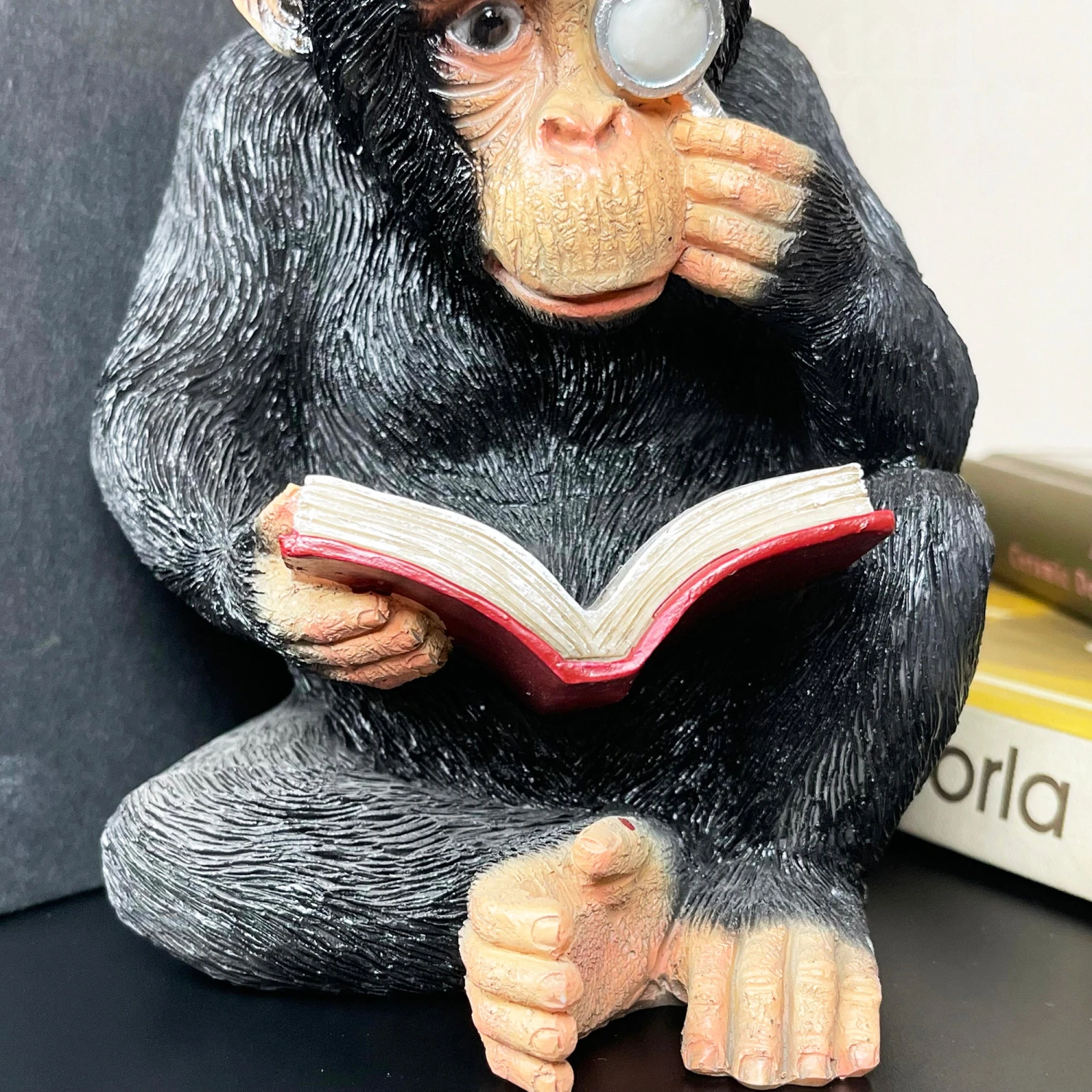Darthome Limited Black Reading Monkey Bookends 5 Darthome Limited Black Reading Monkey Bookends - Image 5
