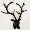 Darthome Limited Black Stags Head With Gold Bird Decoration